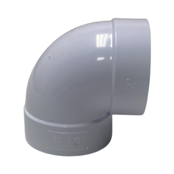 Bend 90 kort Ø51 mm - Benyttes kun ved veggkontakter!